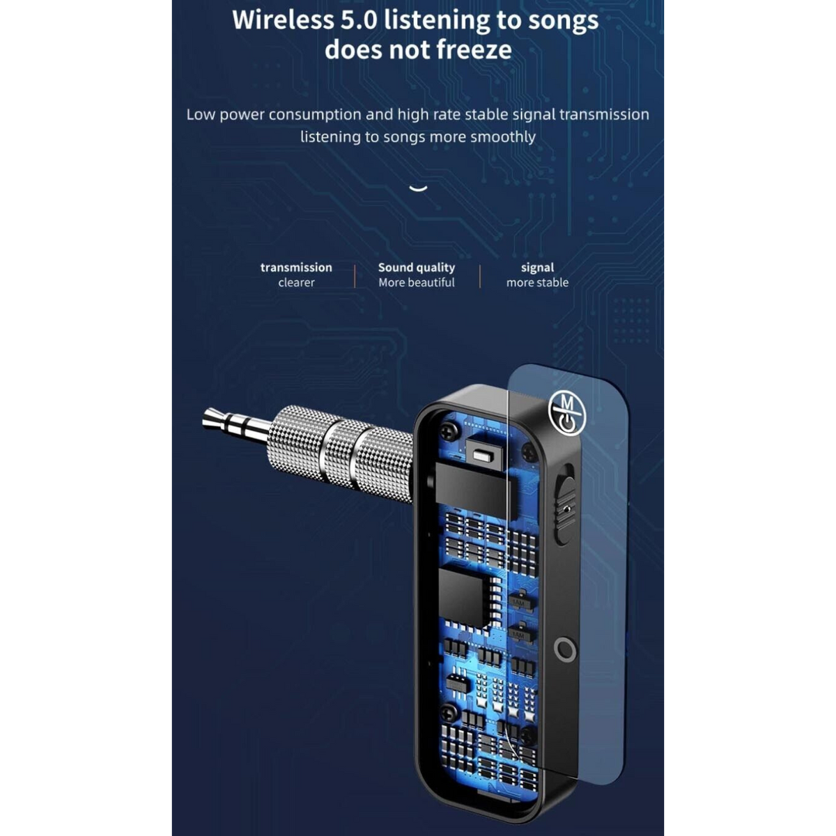Audio Transmitter Receiver Adapter AUX 3.5mm Bluetooth 5.0 Car TV PC Speaker