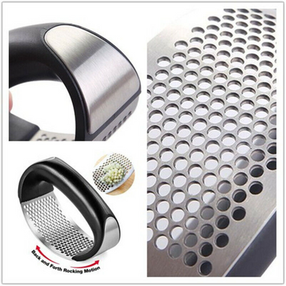 Garlic Press Crusher Rocker Stainless Steel Rocking Mincer Squeezer Kitchen Tool