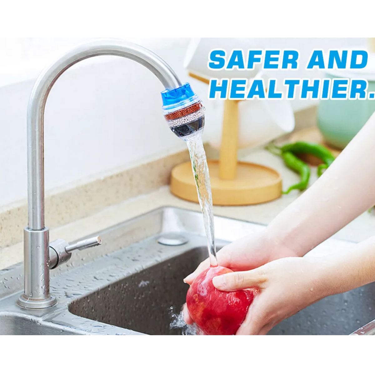 Water Purifier Clean Filter 5x Tap Carbon Coconut Home Kitchen Cartridge Faucet