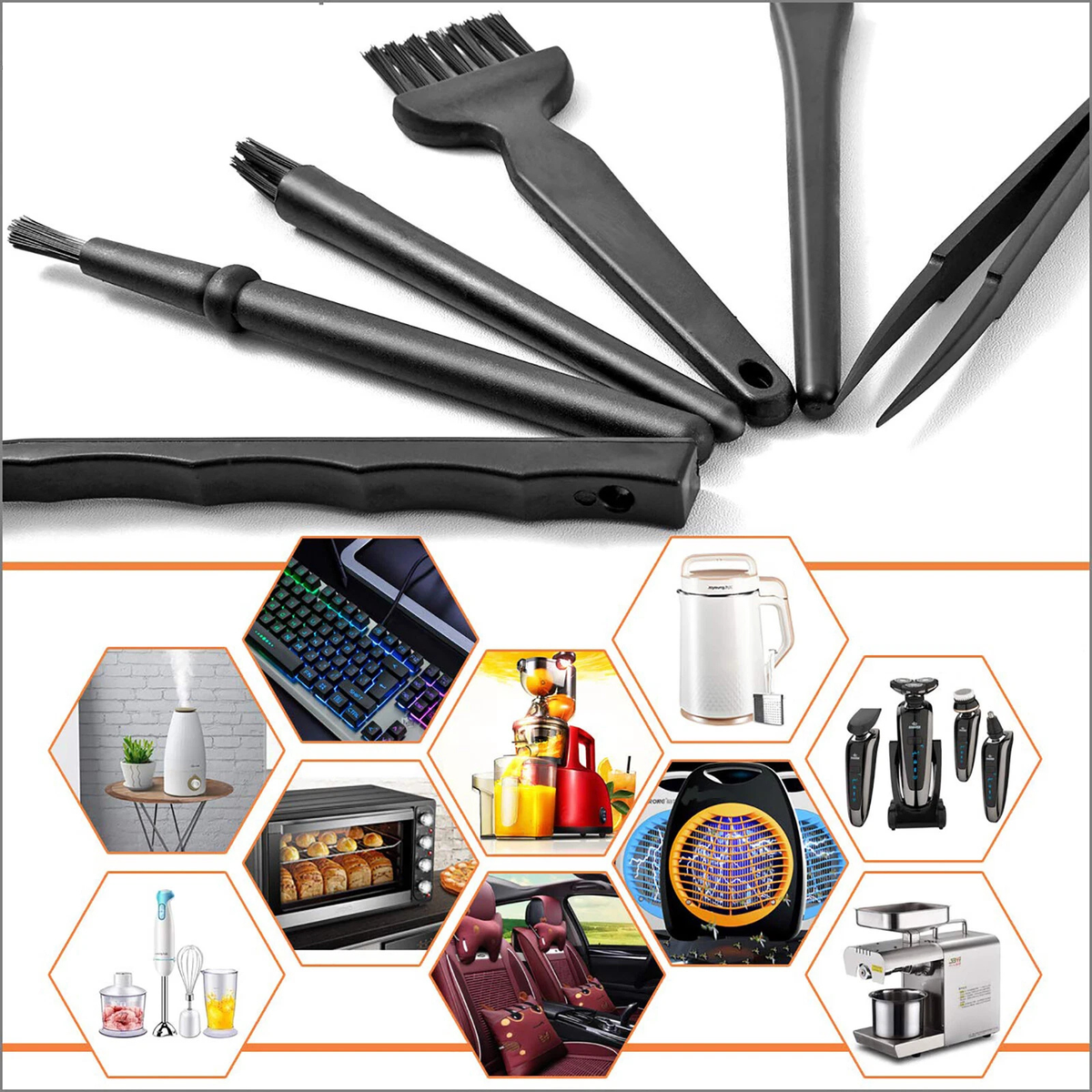 Anti-Static Keyboard Cleaning Kit 6PCS Electronics Screen Dust Removal