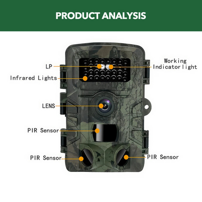 Outdoor Security Motion Cam Trail Hunting Camera 58MP Wildlife Game Night Vision
