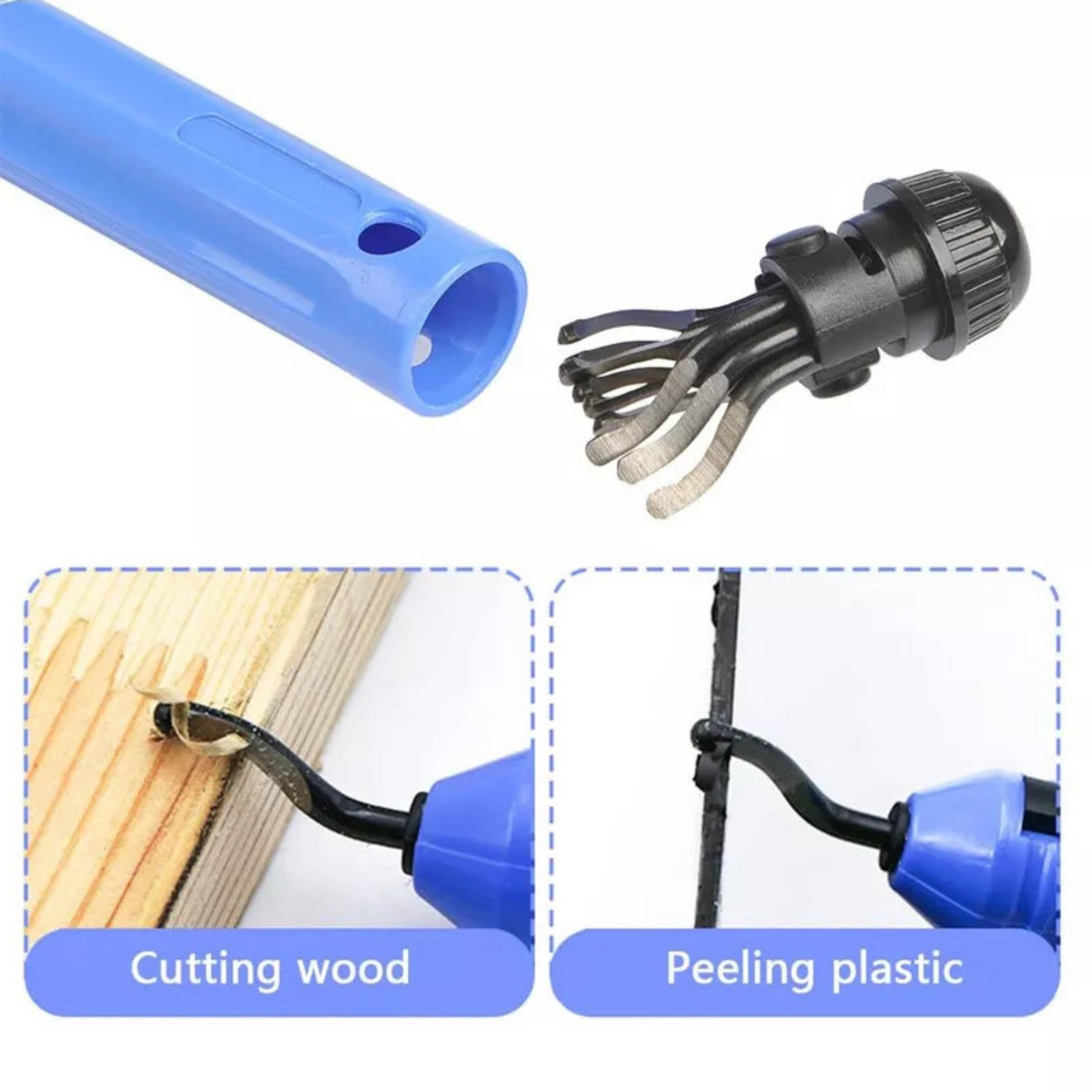 Wood Copper Steel Metal Deburring Tool Kit 16PACK Rotary Deburr Blades Set