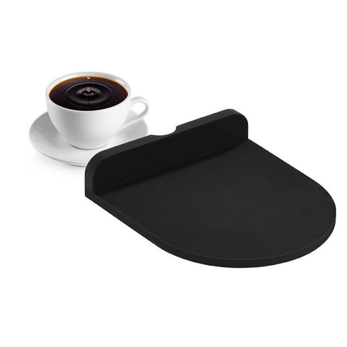 Tamping Holder Pad Corner Dropped Edge Tools Coffee Tamper Silicone Mat Black