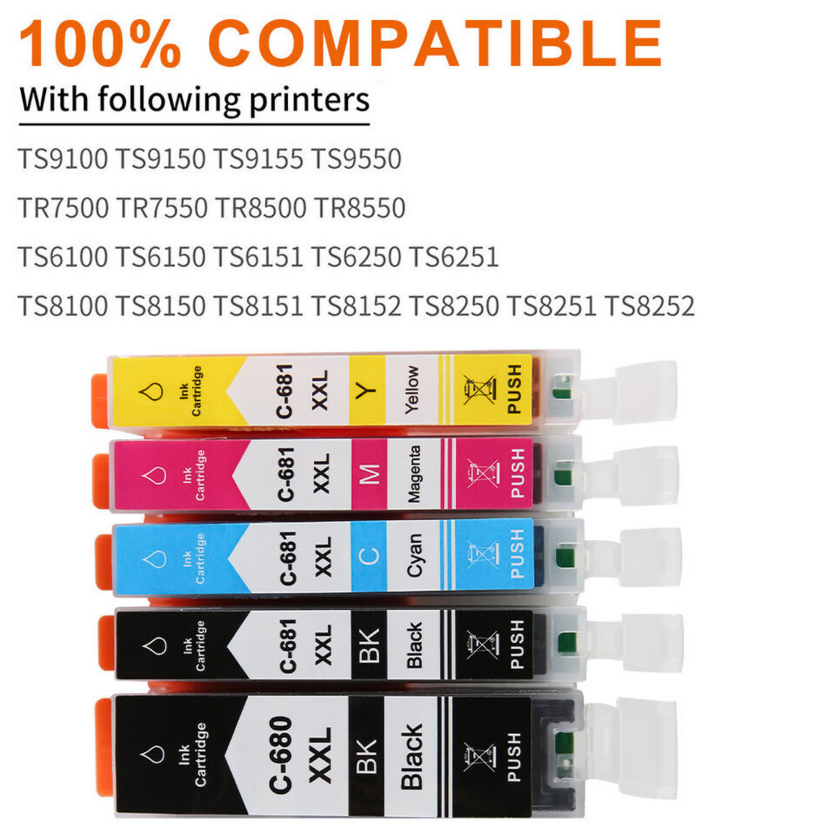 PIXMA Ink For Canon TR7560 TR8560 TS6300 TS6160 TS6260 TS6360 680XXL 681XXL