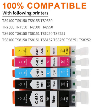 PIXMA Ink For Canon TR7560 TR8560 TS6300 TS6160 TS6260 TS6360 680XXL 681XXL