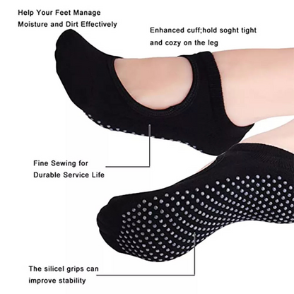 Massage Ballet Socks with Grip Yoga Socks Non-Slip Pilates Exercise Cotton