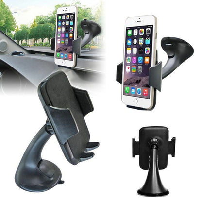 Universal Car Windscreen Mount Mobile Phone Holder 360 In Dashboard Suction