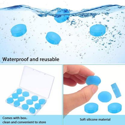 Anti Snore Moldable Ear Plugs Adjustable Sleep 12Pcs Soft Silicone Comfortable