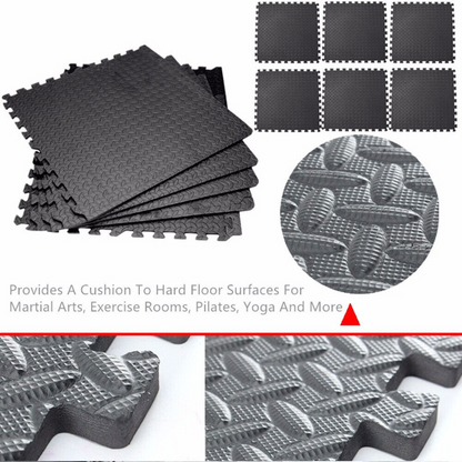 EVA Foam Gym Flooring Mat  Interlocking Heavy Duty Floor Mats Tiles 60x60cm