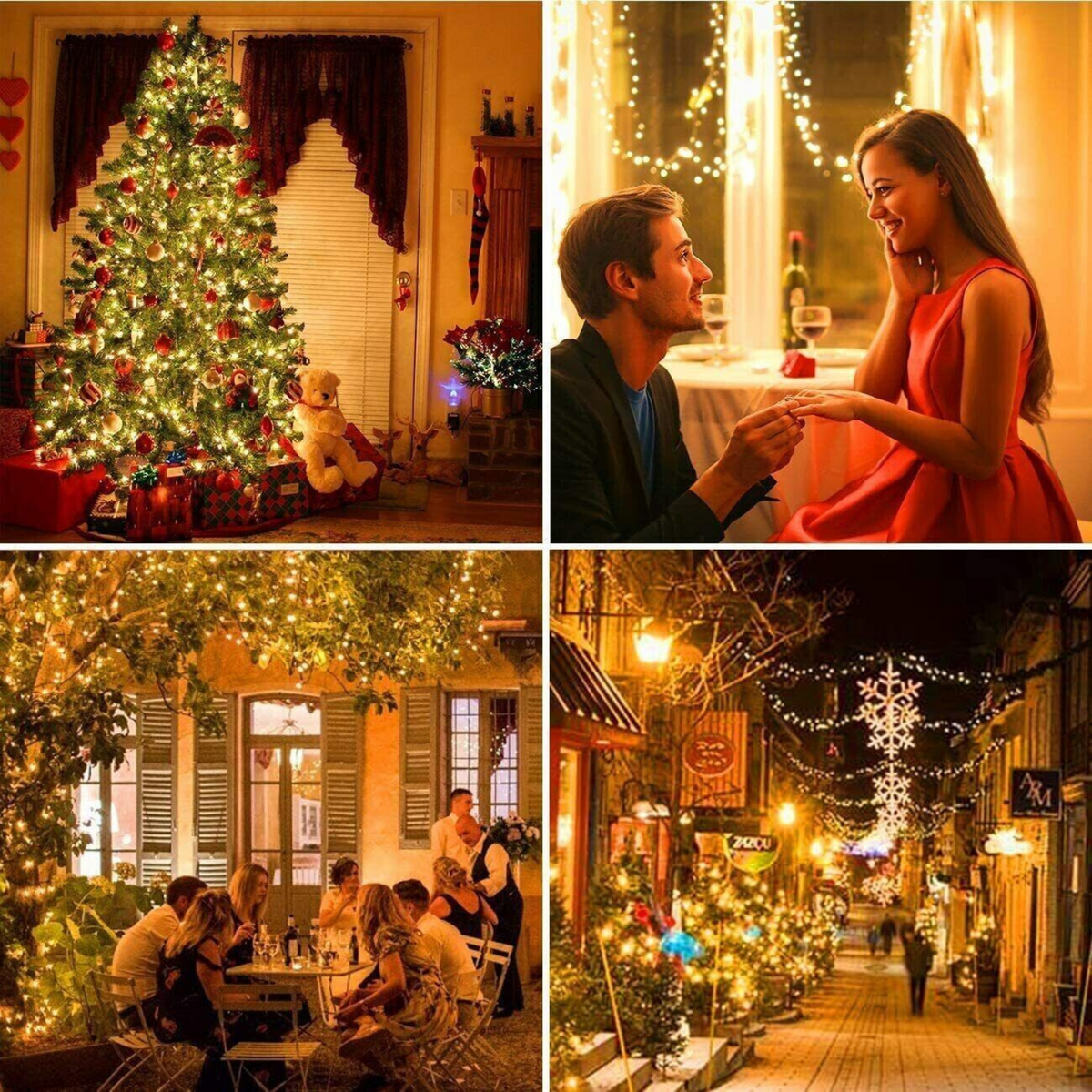 Outdoor Garden Christmas Party Decor Gift  LED Solar Fairy String Lights
