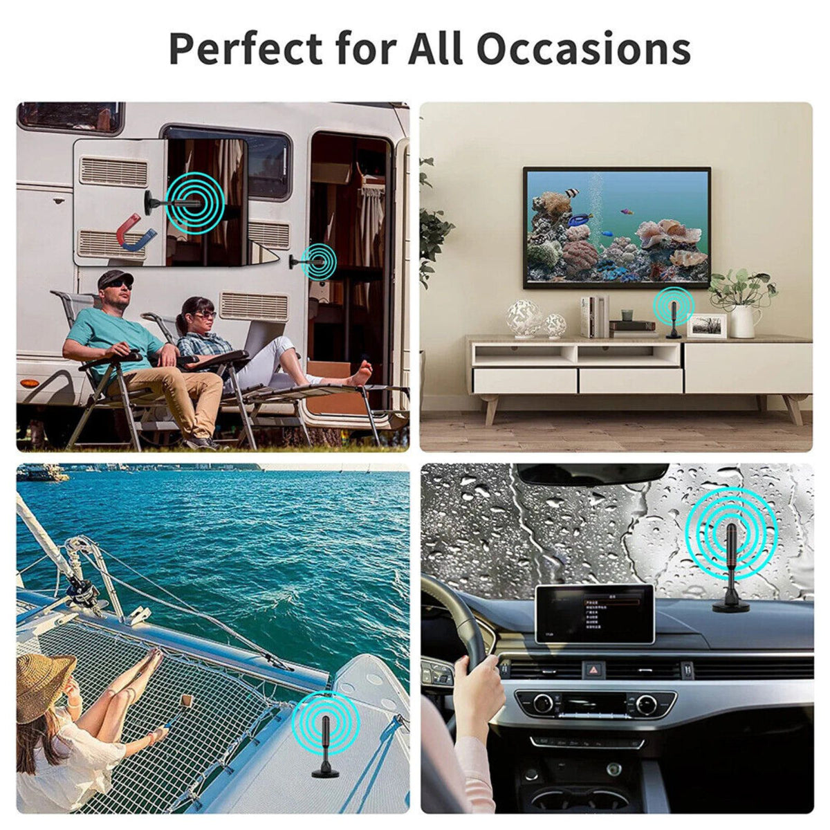 300 Mile Range HDTV Amplifier Indoor Outdoor TV Antenna Digital Signal Booster