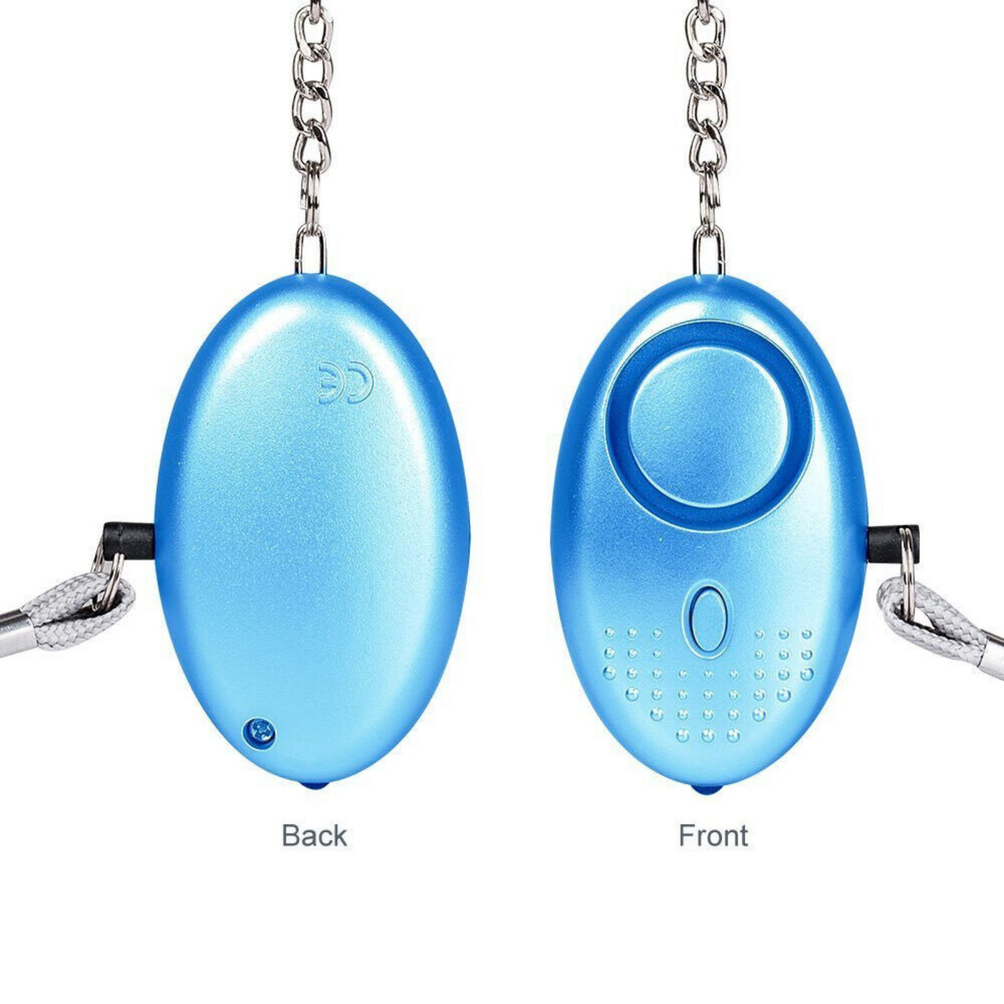 Emergency Alert Torch Rape Attack Panic Security 140dB Personal Keychain Blue