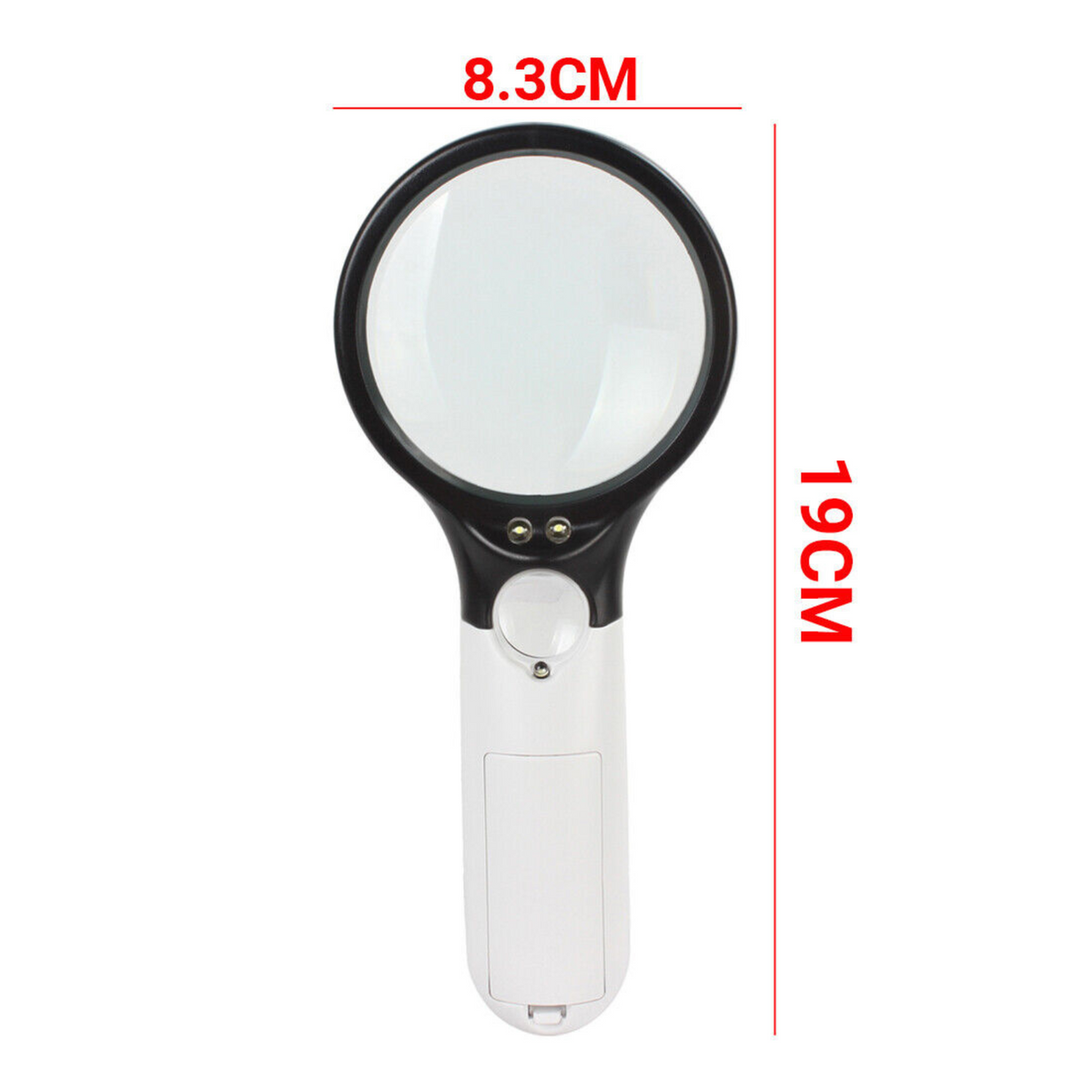 3LED Light Magnifying Glass Jewelry Loupe 45X Handheld Magnifier
