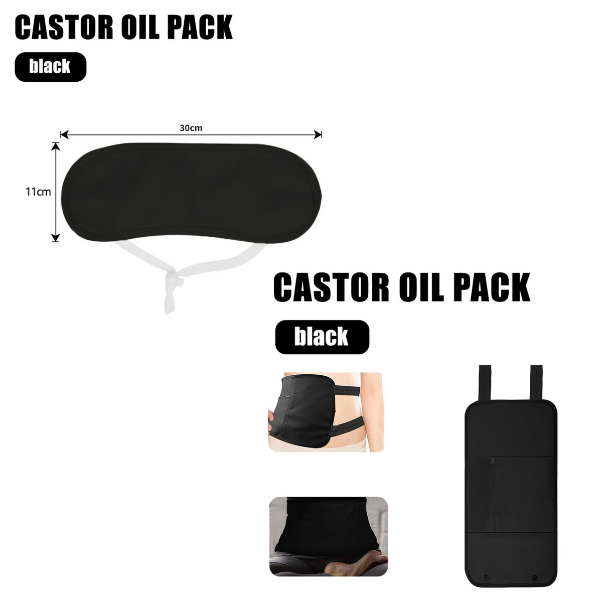 Inflammation Wrap Belt Toxin Remover Sets Pack Black Waist Neck