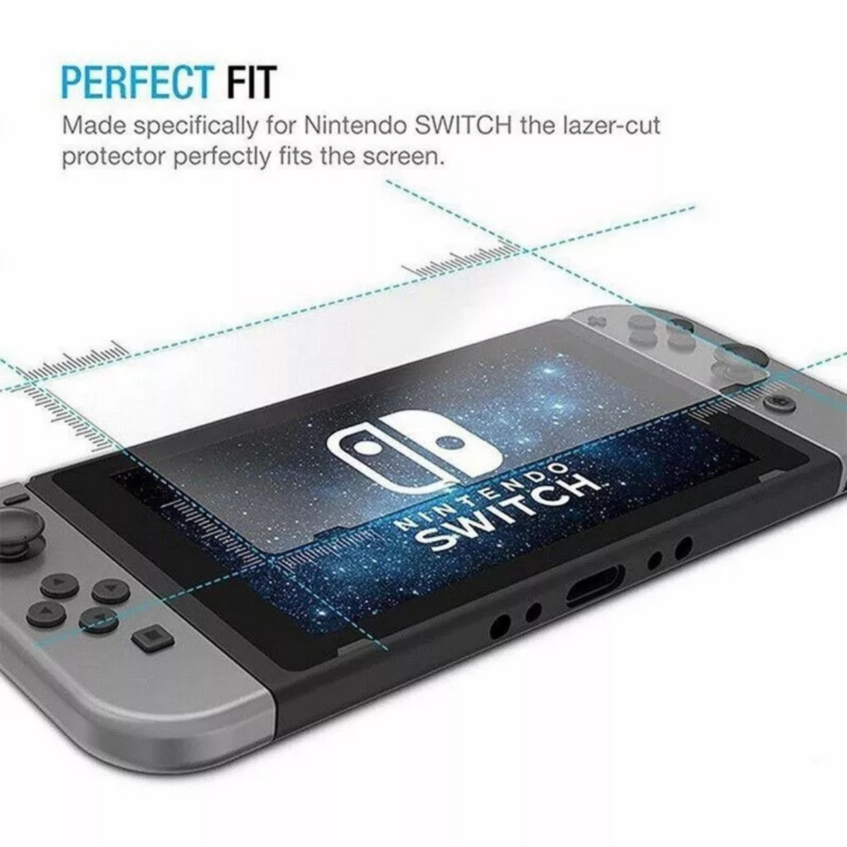 Tempered Glass Screen Protector 9H Full Cover 2x For Nintendo Switch