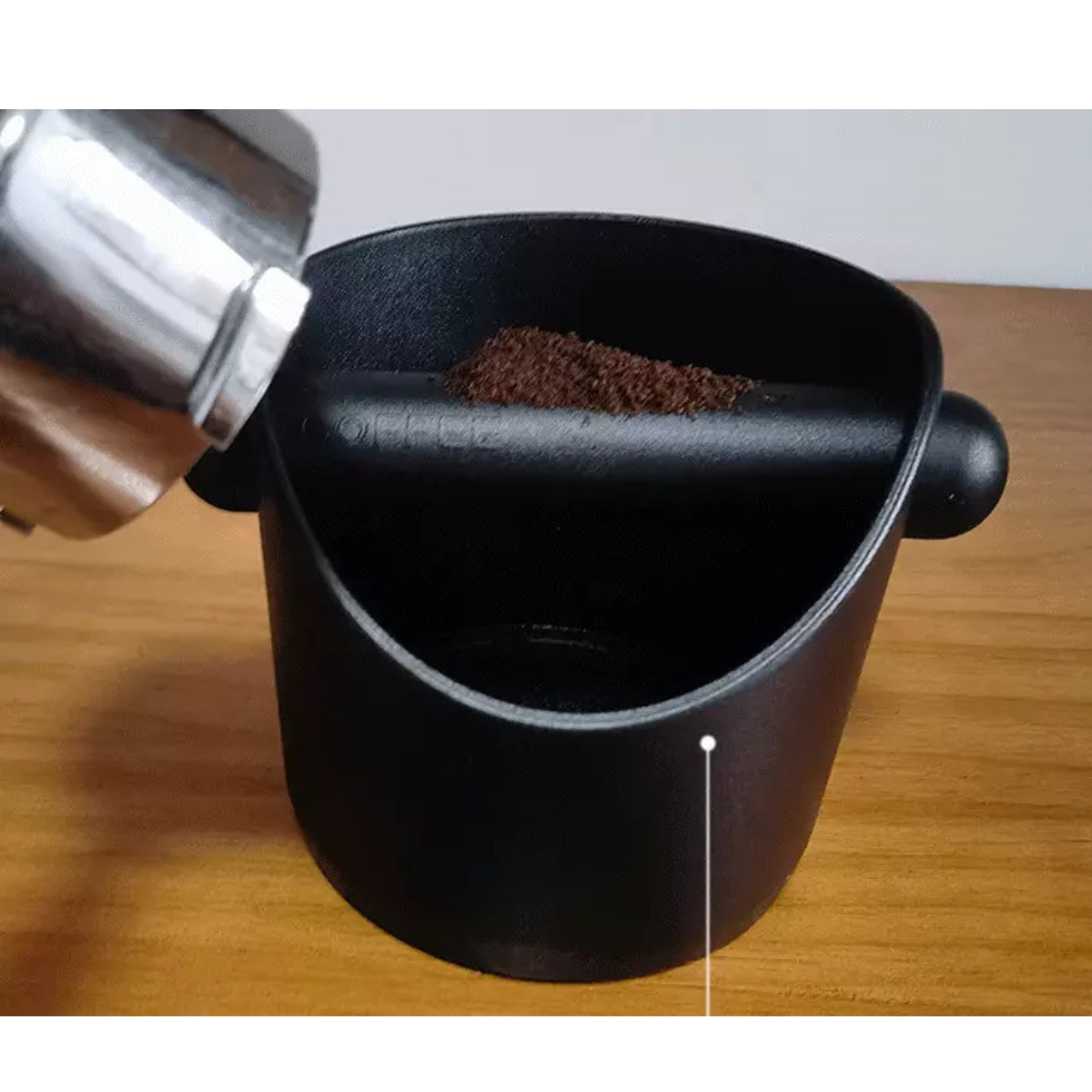 Box Tamper Tube Bin Black Bucket Coffee Waste Container Grinds Knock
