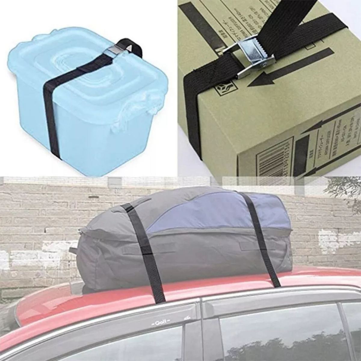 Rack Lashing Rope Cargo Straps Ratchet 4PCS Buckle Cam Tie Down Strap