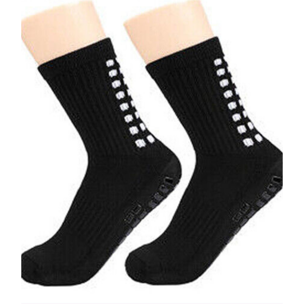 Anti-Slip Skid Hospital Soccer Basketball Football Black Sports Socks Grip Dots