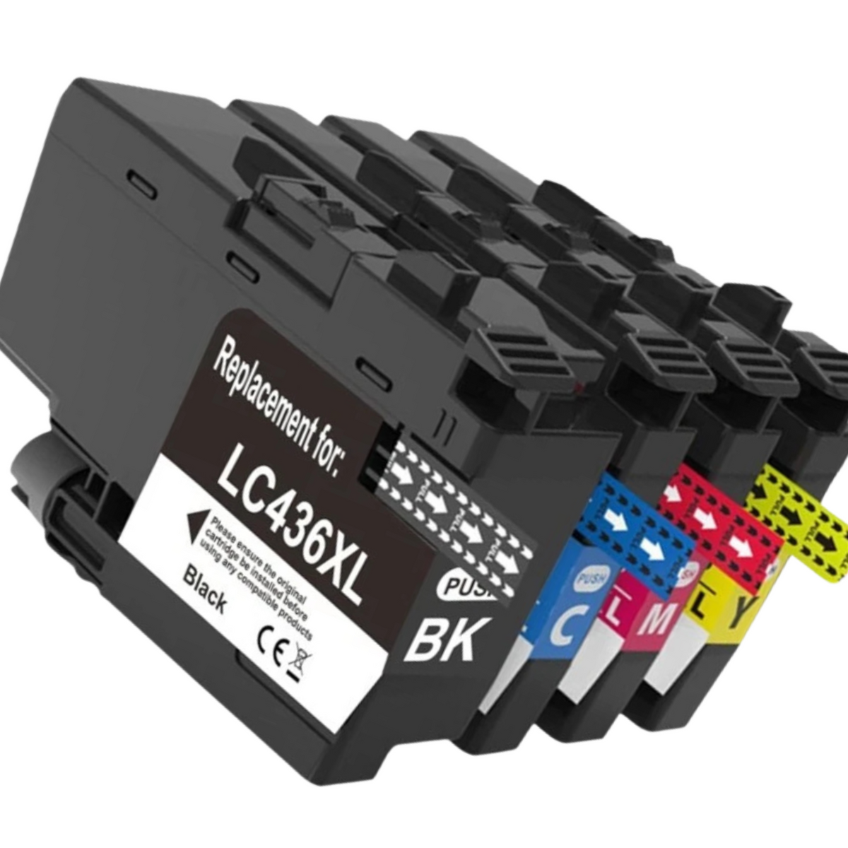 Printer Replacement 4 Pack Compatible Brother LC-436XL High Yield Ink