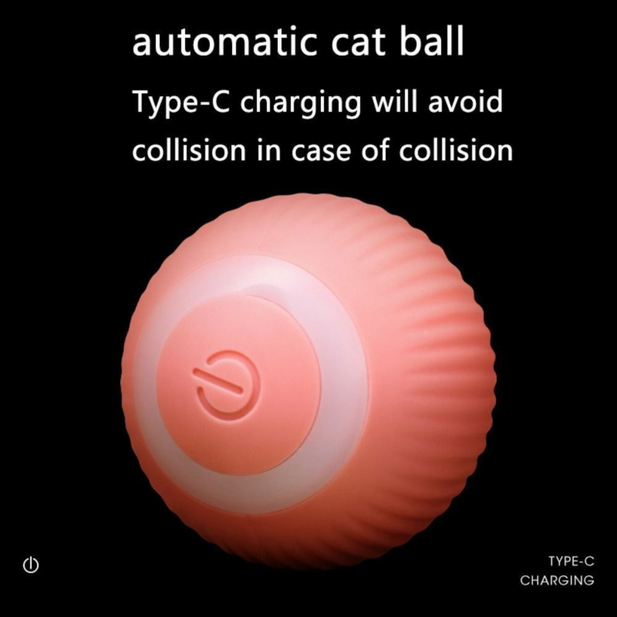 Pink Self-Moving Interactive Toy Smart Automatic Rolling Ball Pet Electric