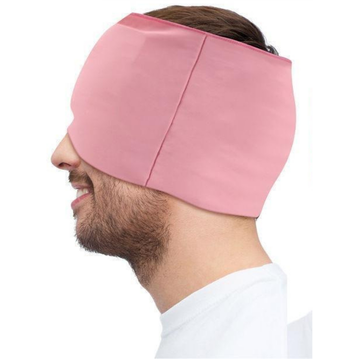 Headache Cap Hat Cold Therapy Reuse Ice Pack Pink