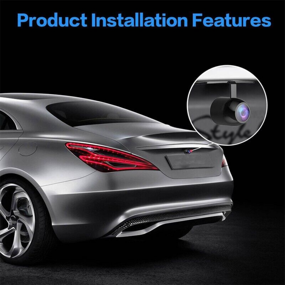 Night Vision Rear View Parking Cam Waterproof HD Car Reverse Camera Kit Monitor