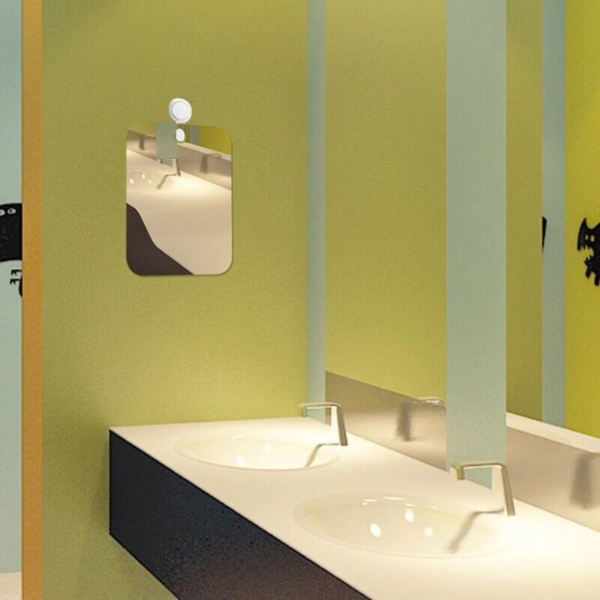Anti-Fog Free Shower Mirror Fogless Shaving Mini Make Up Mirror