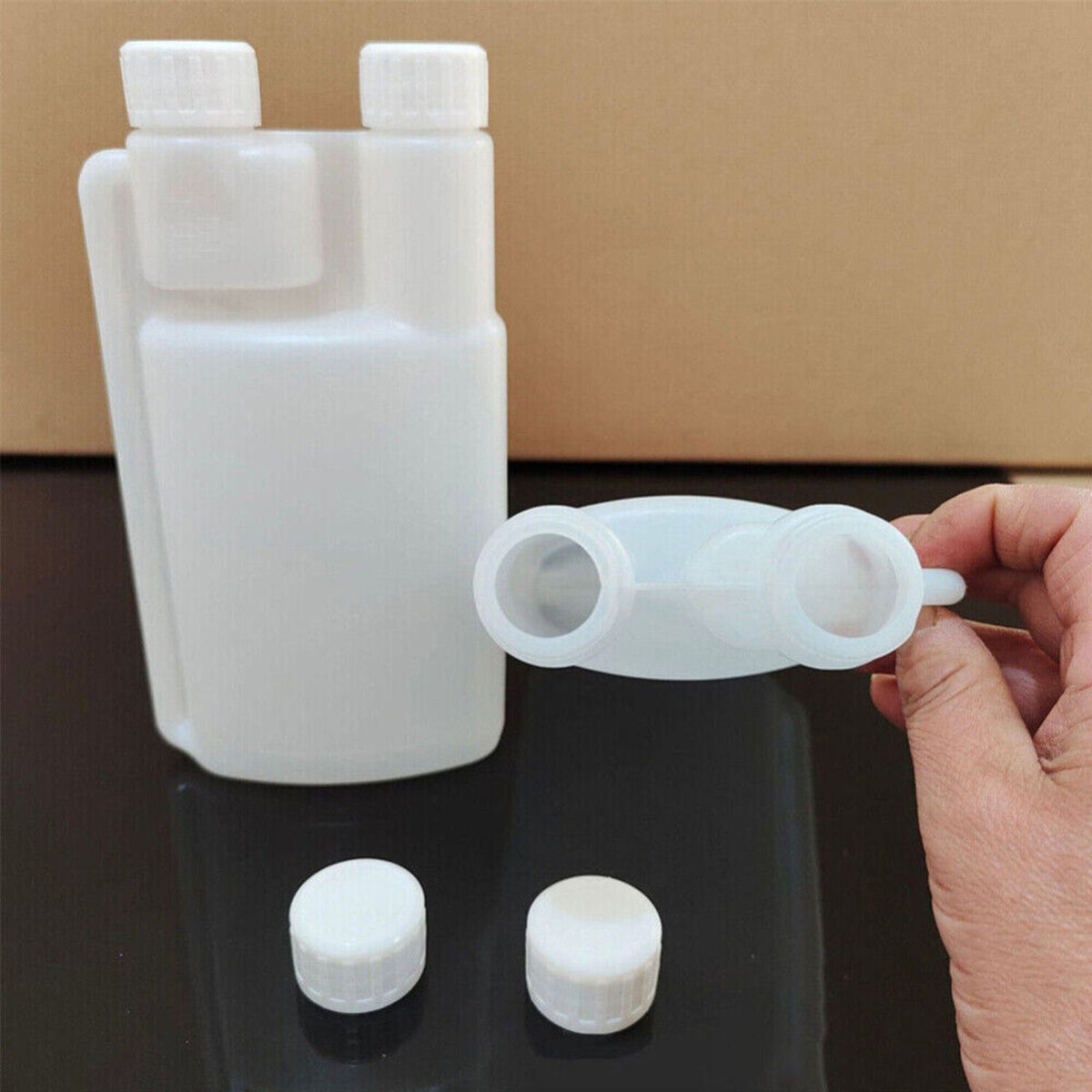 Twin Chamber Bottle Tamper Chemical Liquid Plastic Bottle Evident Cap 1000ml