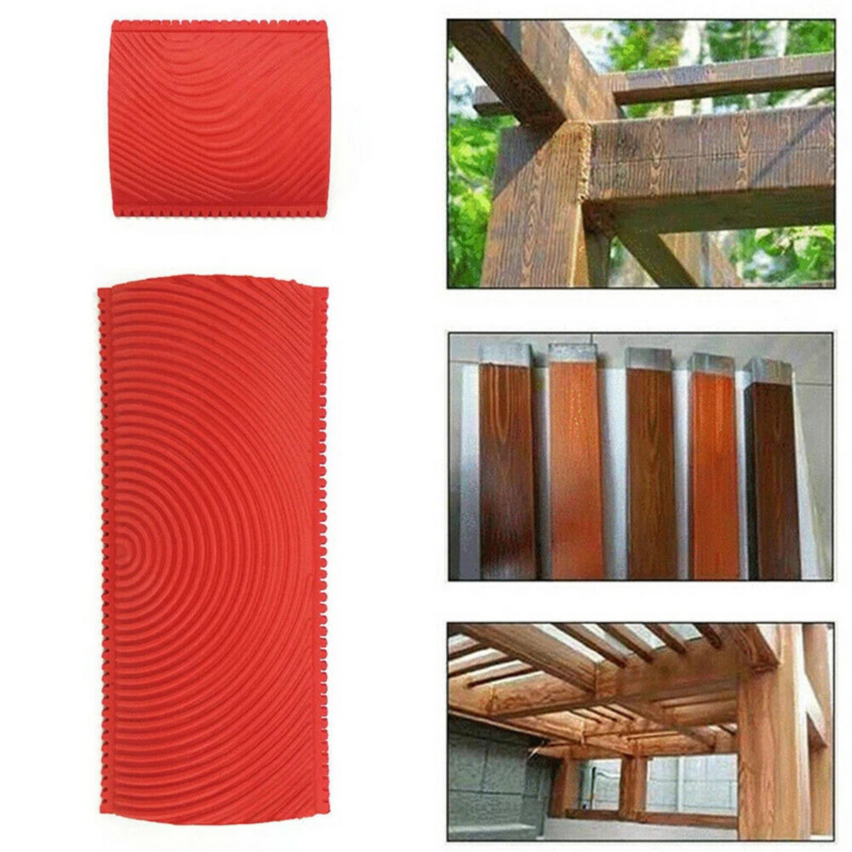 Wood Graining Wall Tool 2PCS Painting Decor Effect Grain Kit
