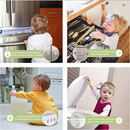 Locks Protecter Door Fridge Drawer Proof Latches Set Baby Safety Home 11.5cm