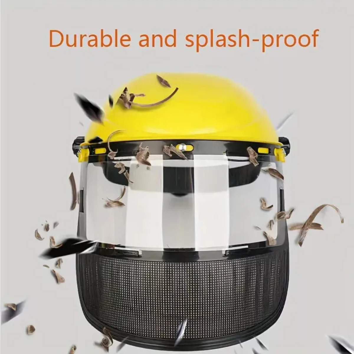 Mowing Face Shield Safety Gear Outdoor Garden Protective Mask Headgear Yellow