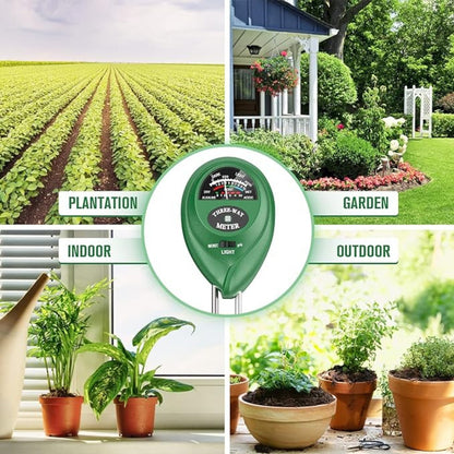 3 in 1 Test Meter Kit For Garden Plant Soil PH Tester Water Moisture Testing