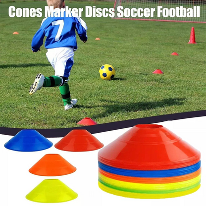Rugby Fitness Exercise Markers Cones Soccer 60 Pack Sports Training Discs