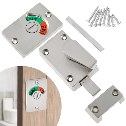 Privacy Door Lock Indicator Stainless Steel Hardware for Bathroom Bedroom Use