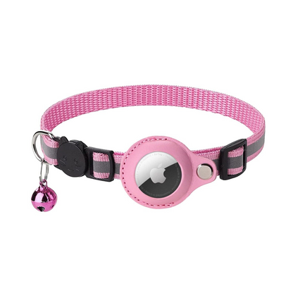 Pet Collar Pink Air Tag GPS Anti-lost Apple AirTag Cat Dog Collar For Tracking