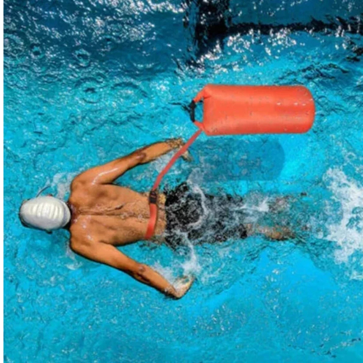 Inflatable Open Water Swim Buoy Air Dry Bag Float Storage