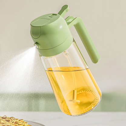 Cooking Baking BBQ Spray Bottle Kitchen Tool 2IN1 Oil Sprayer Dispenser Green