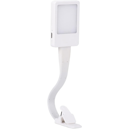 USB Rechargeable Flexible Clip On Bed Desk Table White LED Reading Light Lamp