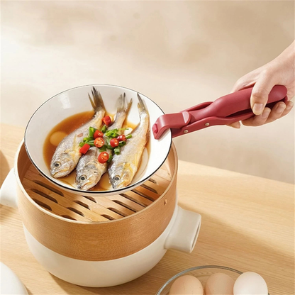 2x Bowl Clips Kitchen Tongs Hot Bowl Gripper Anti-Scalding Different Colours