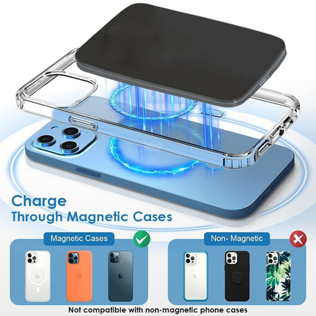 Wireless Battery Charger Magnetic MagSafe Power Bank iPhone 14 12 12 Pro Max