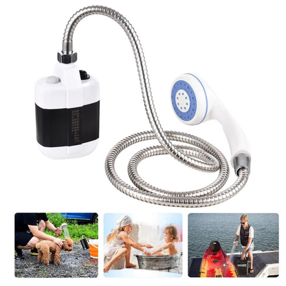 Portable Camping Shower USB Rechargeable Mobile Outdoor Water Pump System