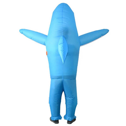 Shark Inflatable Blue Costume Unisex Fits Adults 150cm to 195cm