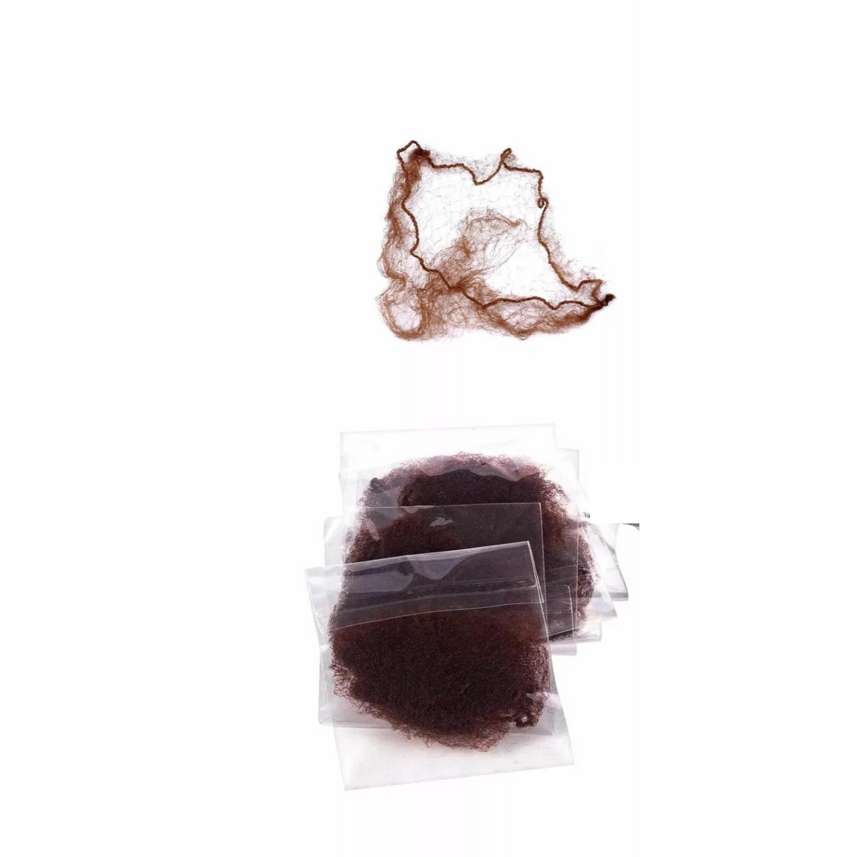 Brown  Edge Mesh Net Bun Cover Hair Net Elastic 20Pcs Ballet Bun Net Invisible