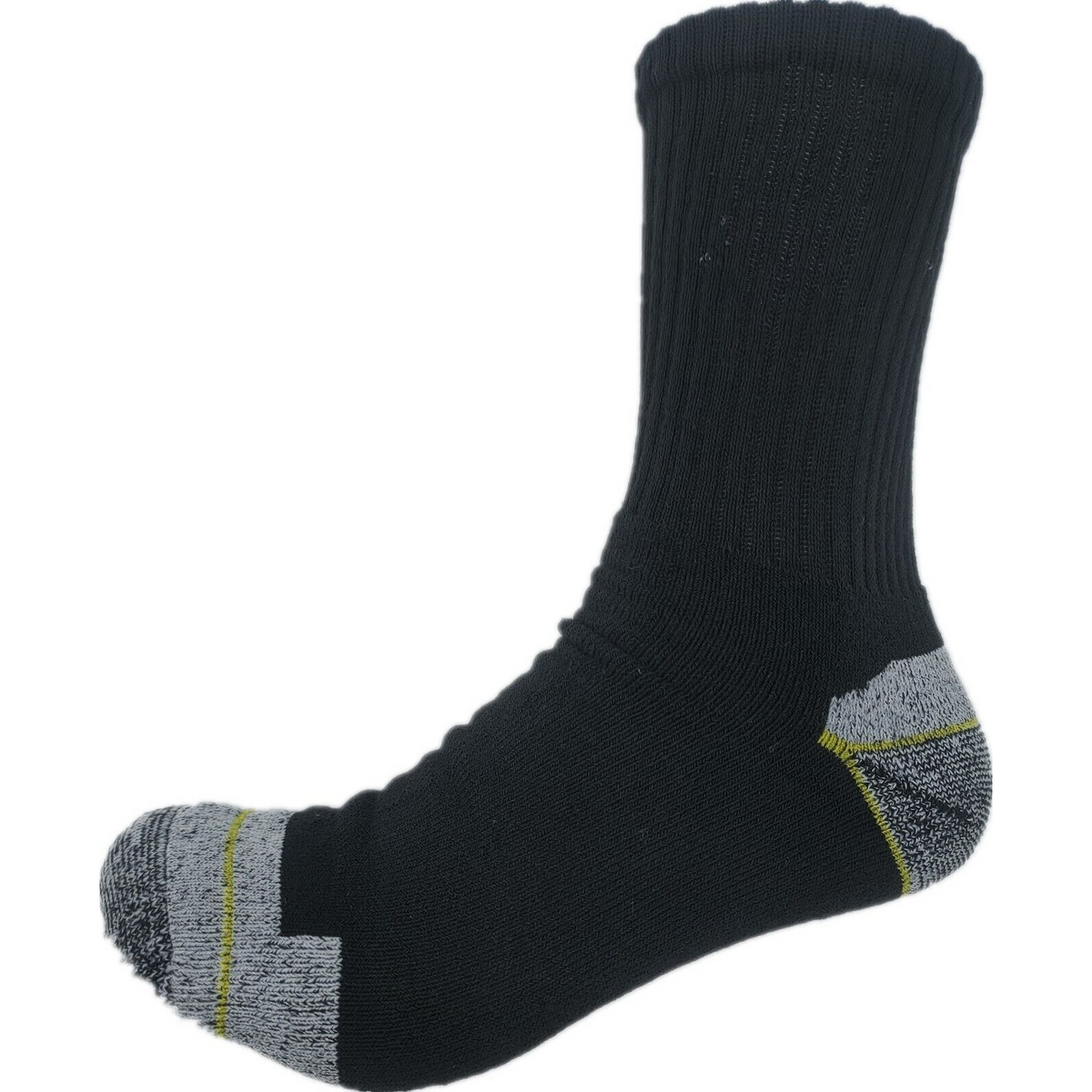 Heavy Duty Boot Cushion Black Grey 6 Pairs Men Thick Cotton Work Socks
