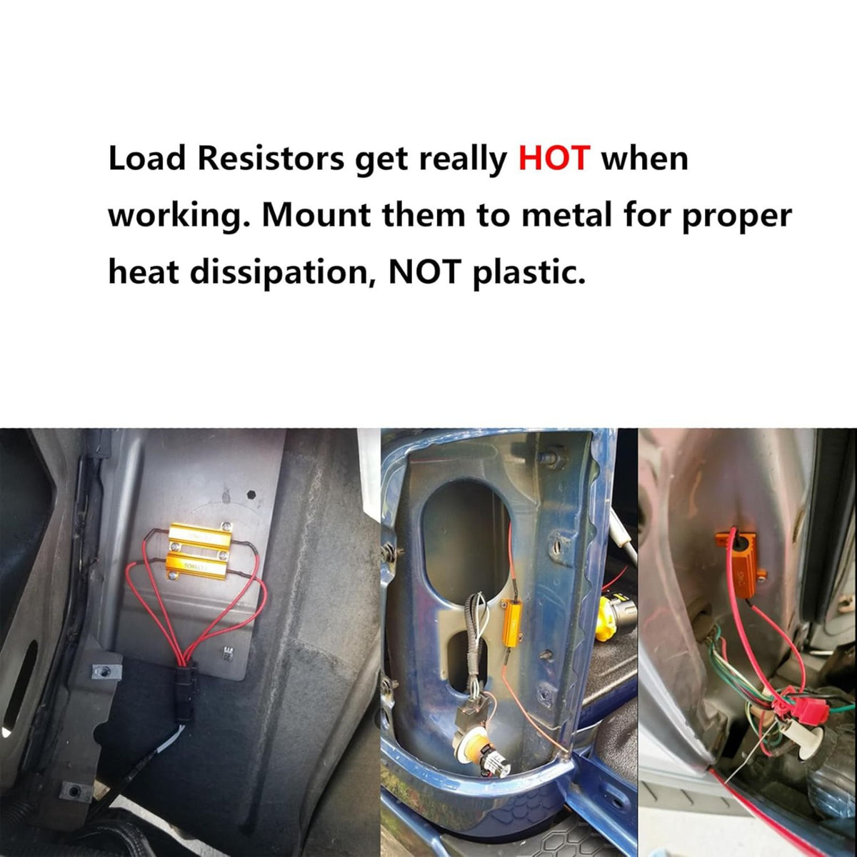 Relay Load Resistor 50W 12V 6Ω Bulbs Ballast Relay Rate 4X LED Indicator Relay