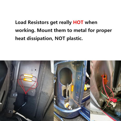 Relay Load Resistor 50W 12V 6Ω Bulbs Ballast Relay Rate 4X LED Indicator Relay