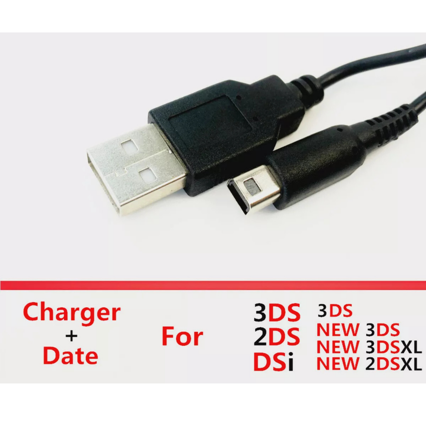 Nintendo DSi 2DS 3DS 3DSXL New2DS New3DS New3DSXL USB Charger Charging Cable