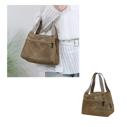 Capacity Large Wash Makeup Storage Bag Khaki Spacious Durable Travel Organizer