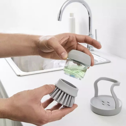 Brush Pressing Cleaner Soap Dispenser Palm Scrub Washing Dish Scrub Brush
