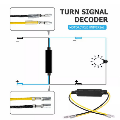 Turn Signal Flash Blinker Error Fixing 4X LED Load Resistor Indicator Motorcycle